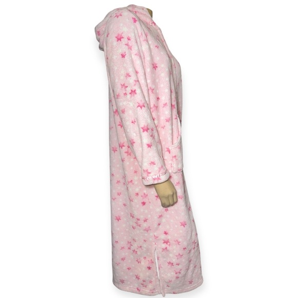 PINK women’s hooded zip-up fleece onesie size L - Picture 2 of 9